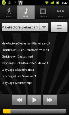 Screenshot of the application Pedometer - #3