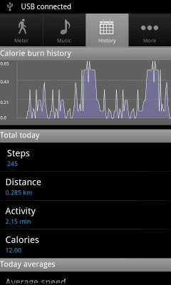 Screenshot of the application Pedometer - #4