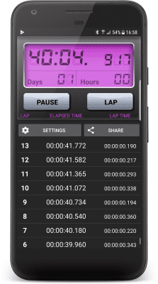 Screenshot of the application Stopwatch from C Mobile - #2
