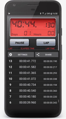 Screenshot of the application Stopwatch from C Mobile - #3