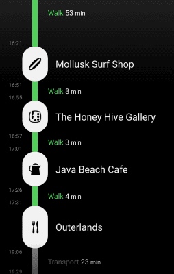 Screenshot of the application Moves - #2