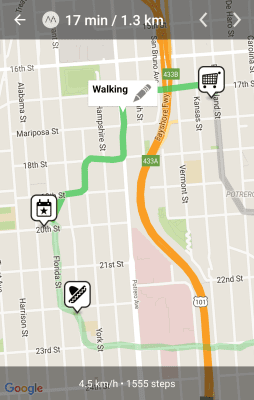 Screenshot of the application Moves - #3