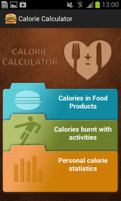 Screenshot of the application Calorie Calculator Free - #1