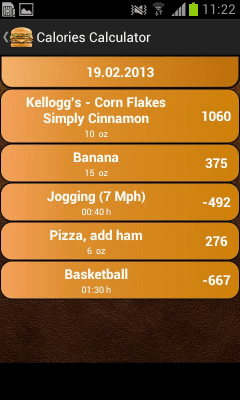 Screenshot of the application Calorie Calculator Free - #4