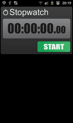 Screenshot of the application Mobile Essentials Stopwatch - #3