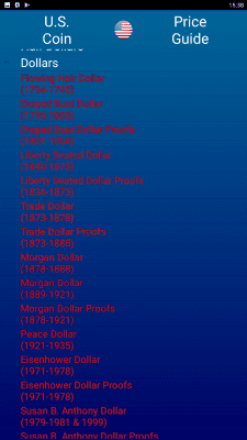 Screenshot of the application US Coin Price Guide - #1