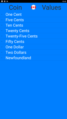 Screenshot of the application Canada Coin Price Guide - #1