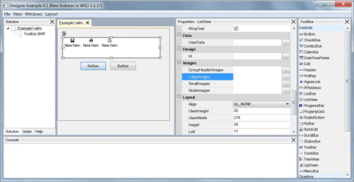 Screenshot of the application WindowSystemObject (WSO) - #1