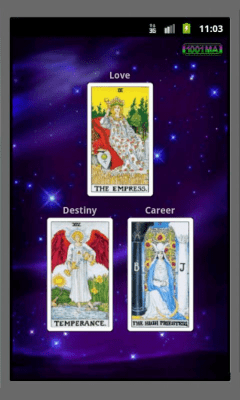Screenshot of the application Tarot Reading - #7