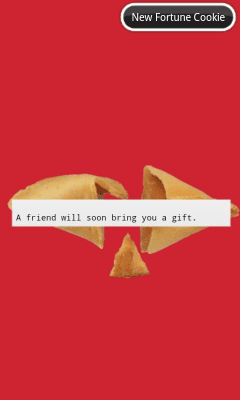 Screenshot of the application Fortune Cookie - #2