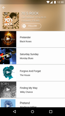 Screenshot of the application TrackID: Music recognition - #3