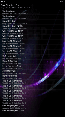 Screenshot of the application One Direction quiz & 1D games - #2
