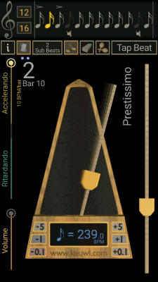 Screenshot of the application Metronome - #1