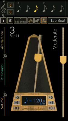 Screenshot of the application Metronome - #2