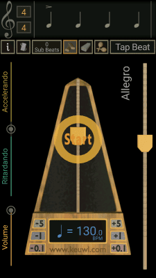 Screenshot of the application Metronome - #3