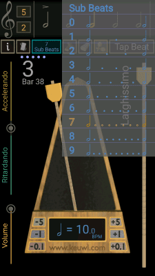 Screenshot of the application Metronome - #5