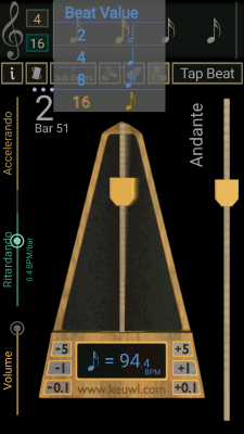 Screenshot of the application Metronome - #6