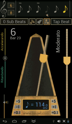 Screenshot of the application Metronome - #7