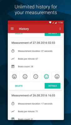 Screenshot of the application Pulse - measure your pulse - #2