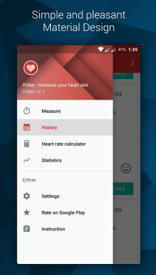 Screenshot of the application Pulse - measure your pulse - #4