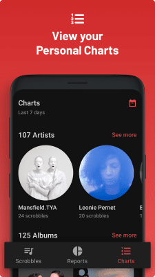 Screenshot of the application Last.fm - #4
