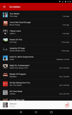 Screenshot of the application Last.fm - #6