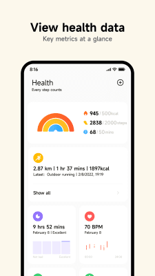 Screenshot of the application Mi Fitness (Xiaomi Wear) - #1