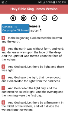 Screenshot of the application Holy Bible King James Version (Free) - #1