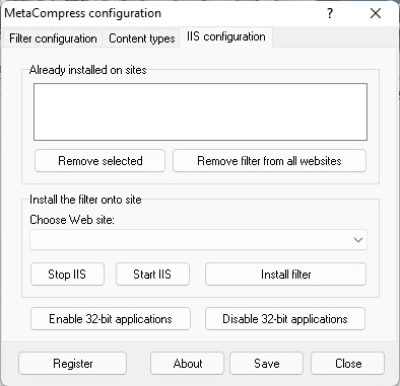 Screenshot of the application MetaCompress - #3