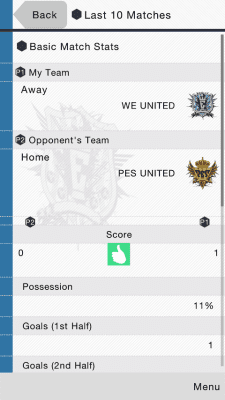 Screenshot of the application myPES - #3