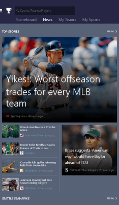 Screenshot of the application MSN Sports - points and statistics - #9