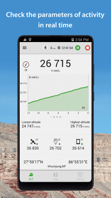 Screenshot of the application Altimeter - Altimeter - #1