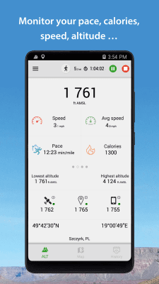 Screenshot of the application Altimeter - Altimeter - #3