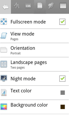 Screenshot of the application Cool Reader - #6