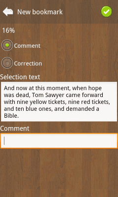 Screenshot of the application Cool Reader - #8