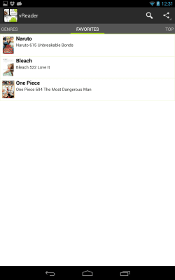 Screenshot of the application vReader - #5