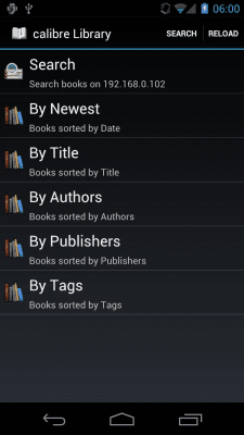 Screenshot of the application FBReader local OPDS scanner - #3