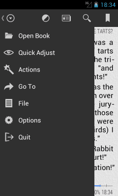 Screenshot of the application AlReader - #3