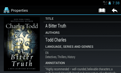 Screenshot of the application AlReader - #8