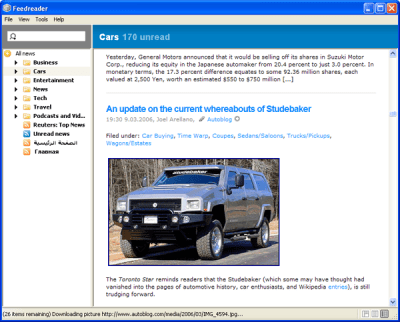 Screenshot of the application FeedReader - #4