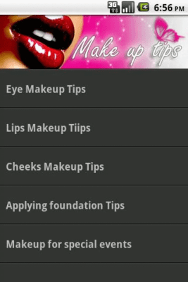 Screenshot of the application Makeup Tips - #2