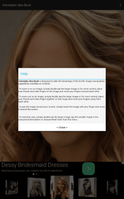 Screenshot of the application Hairstyles Book Idea - #3