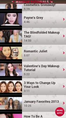Screenshot of the application Makeup Lessons - #4
