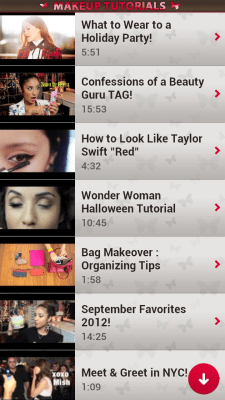 Screenshot of the application Makeup Lessons - #5