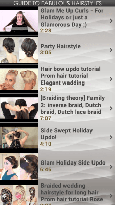 Screenshot of the application Beautiful Hairstyles - #3