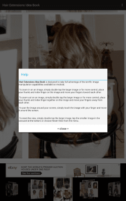 Screenshot of the application Hair extensions Book idea - #3