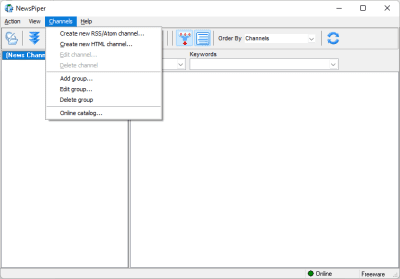 Screenshot of the application NewsPiper - #3
