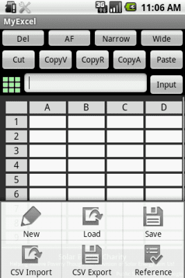 Screenshot of the application My Excel - #1