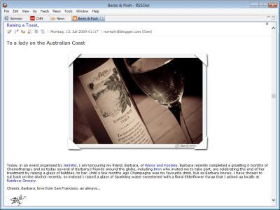 Screenshot of the application RSSOwl Portable DBinside - #6