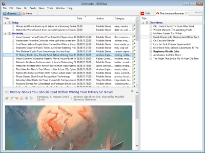 Screenshot of the application RSSOwl Portable DBinside - #8